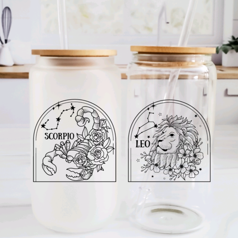 Zodiac Constellation Glass Cup Salt and Sparkle