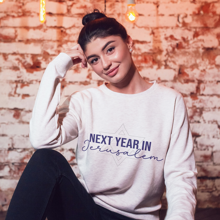 Next Year in Jerusalem Roundneck Sweatshirt Salt and Sparkle