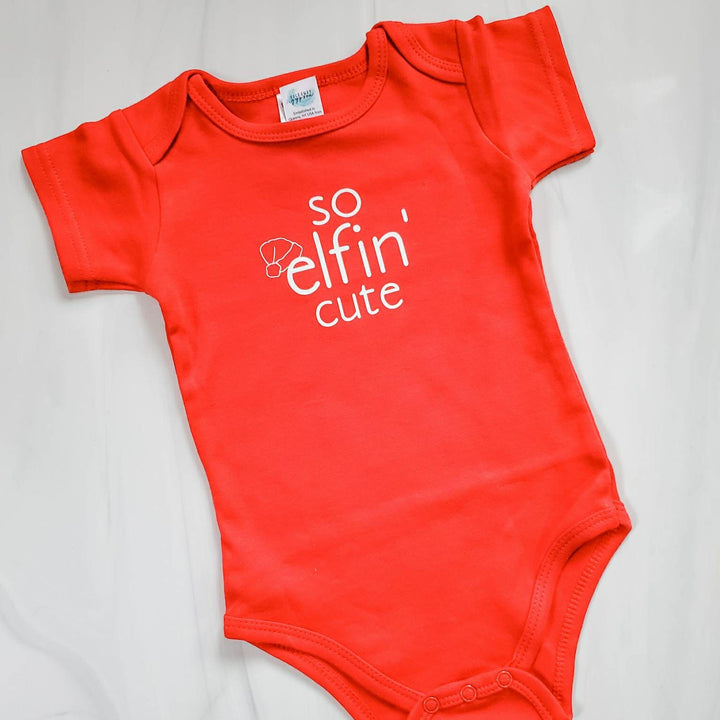 So Elfin' Cute Baby Bodysuit - Funny Unisex Bodysuit for Toddler Salt and Sparkle