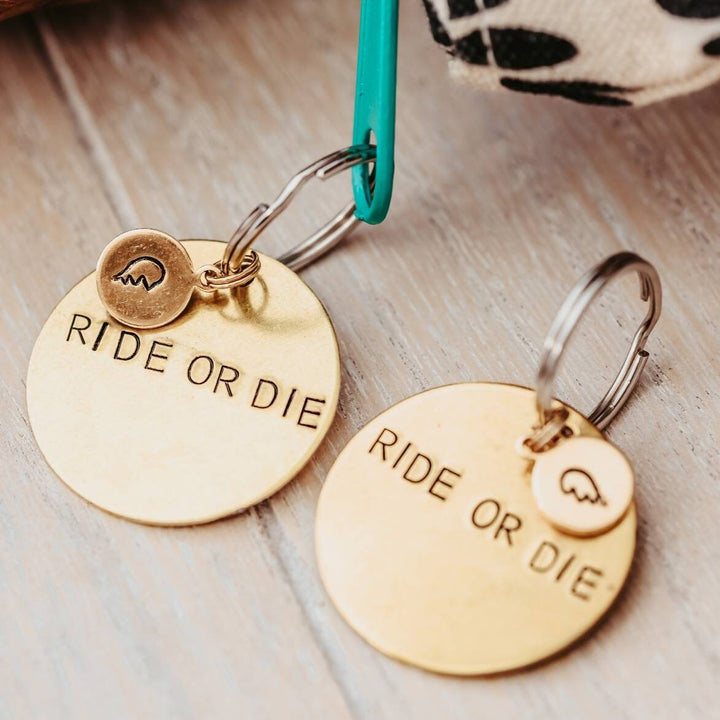 Ride Safe Love You Keychain - Gift for Motorcycle Husband from Wife Salt and Sparkle