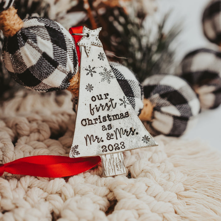 Our First Christmas Married Ornament Salt and Sparkle