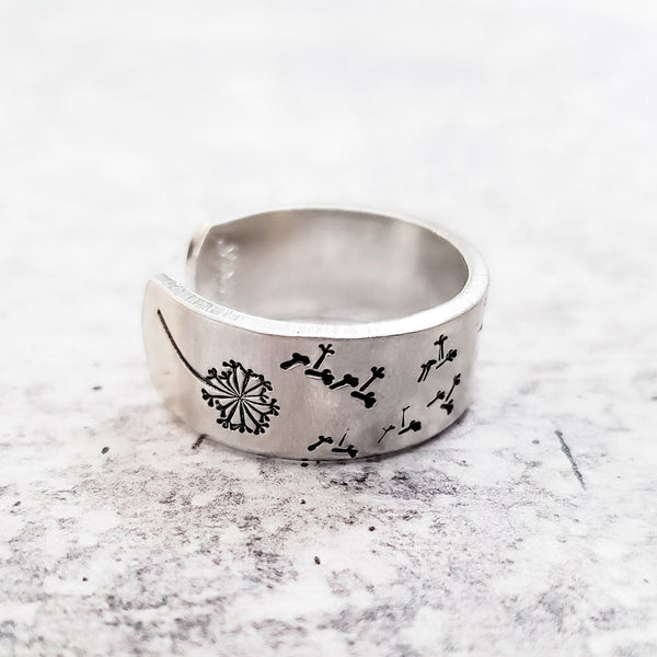 Dandelion Ring - Make a Wish Gift for Daughter Salt and Sparkle