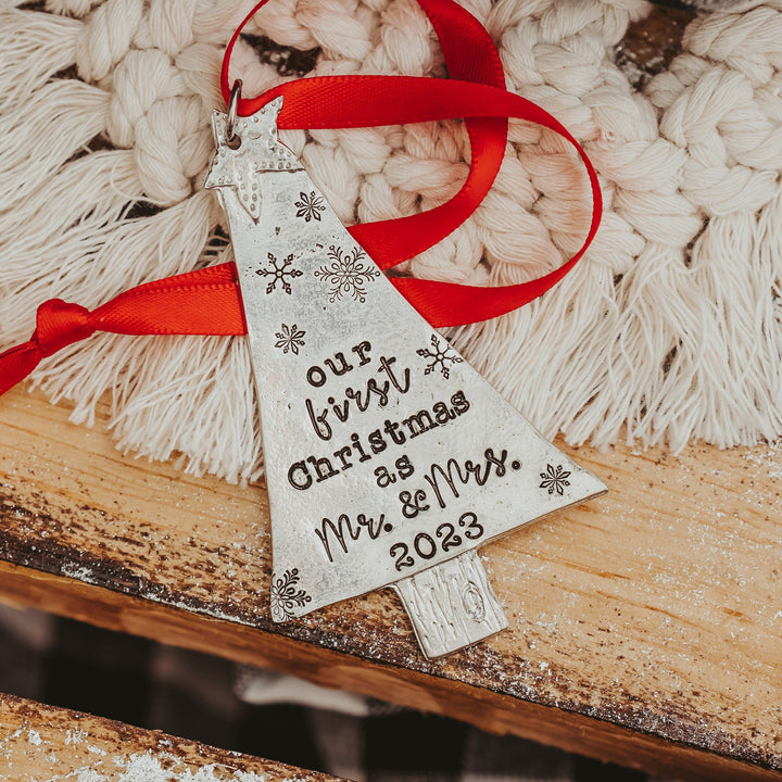 Our First Christmas Married Ornament Salt and Sparkle