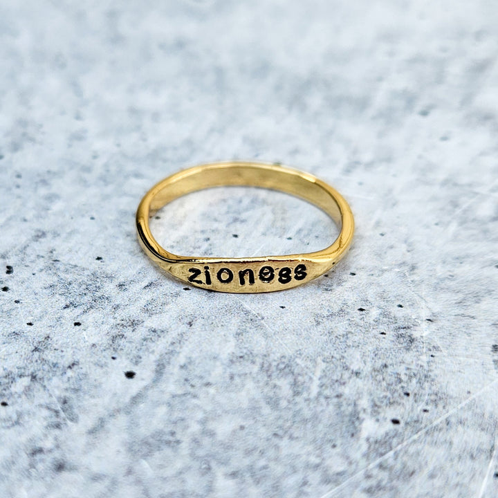 Zioness Gold Plated or Sterling Silver Dainty Ring Salt and Sparkle