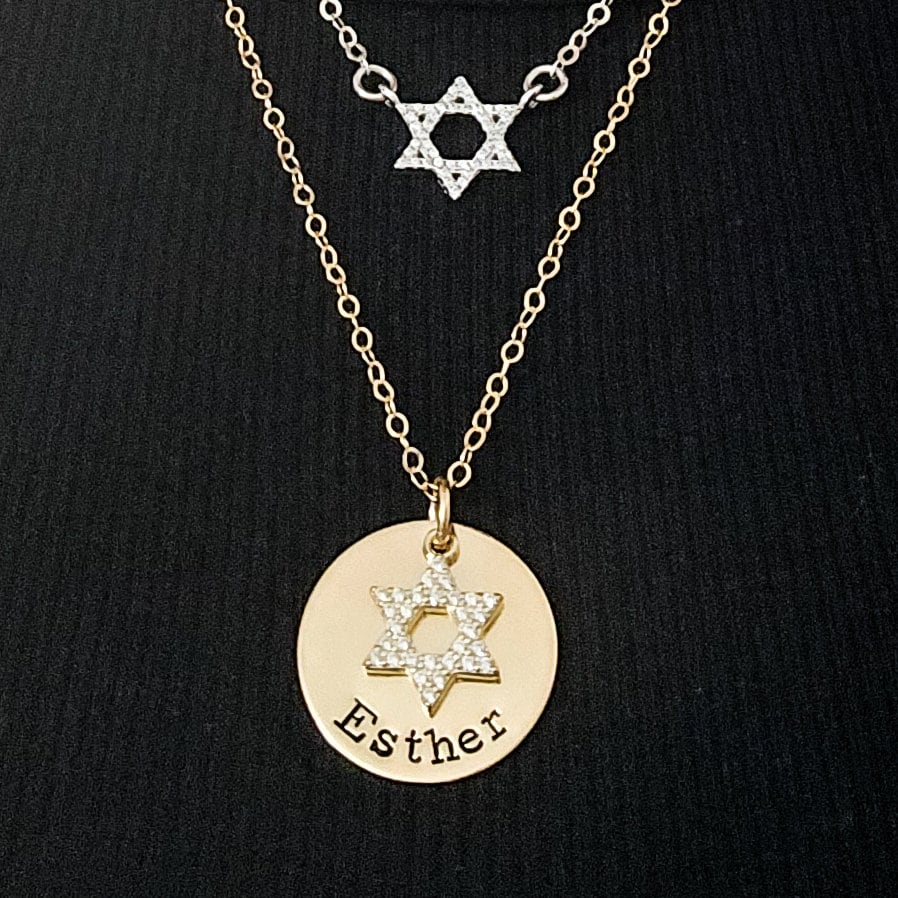 Gold Star of David Hebrew Salt and Sparkle