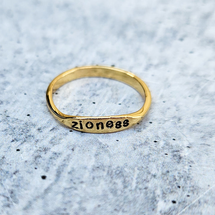 Zioness Gold Plated or Sterling Silver Dainty Ring Salt and Sparkle