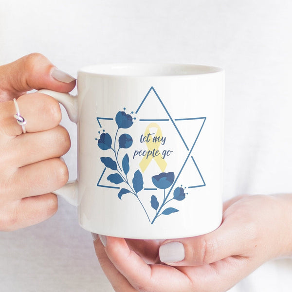 Let My People Go Jewish Coffee Mug for Passover | Free the Hostages Jewish Pride Home Decor Salt and Sparkle