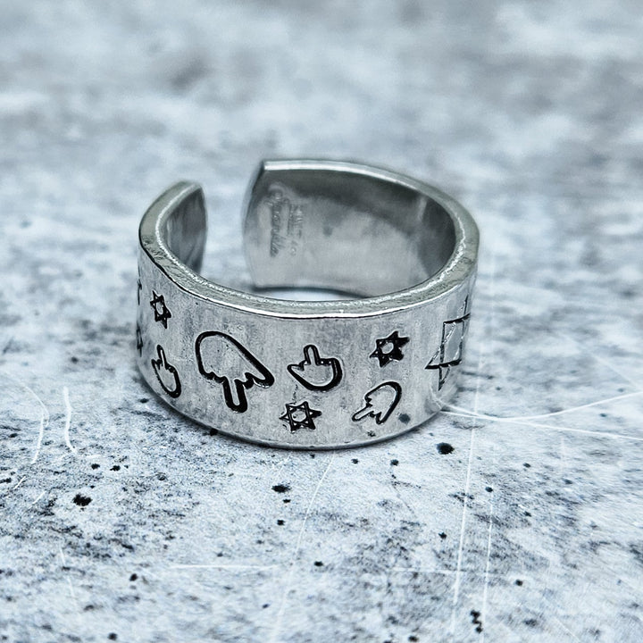 Magen David Middle Finger Ring - Funny Jewish Star Jewelry Salt and Sparkle