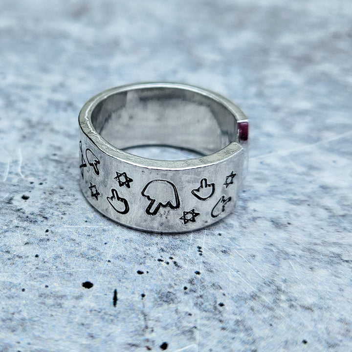 Magen David Middle Finger Ring - Funny Jewish Star Jewelry Salt and Sparkle