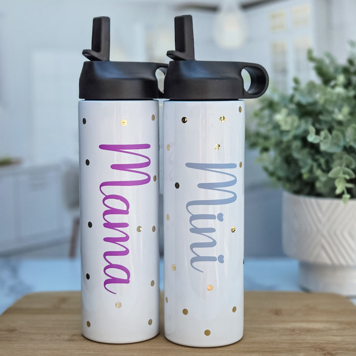 Mama and Mini Matching Insulated Tumbler Set Salt and Sparkle