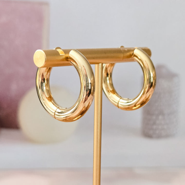 Chunky Gold Hoop Earrings, Trending Statement Jewelry, Women's Thick Silver Huggie Hoops, Trendy Jewelry Graduation Gift for Her Salt and Sparkle