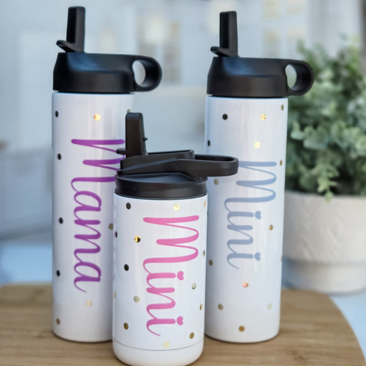 Mama and Mini Matching Insulated Tumbler Set Salt and Sparkle