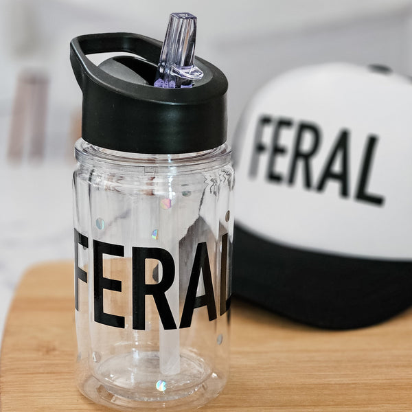 Feral Toddler Sippy Cup - Funny Straw Cup for Toddlers Salt and Sparkle