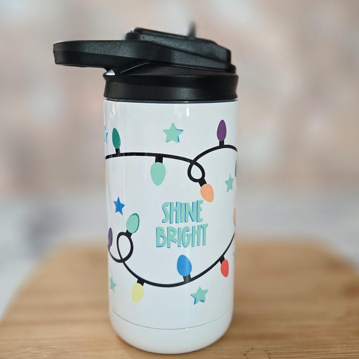 Mommy and Me Christmas Glow-in-the-Dark Tumbler Set, Shine Bright Matching Sippy Cup & Tumbler for Holiday Party, Little Kid and Big Kid Cup Salt and Sparkle