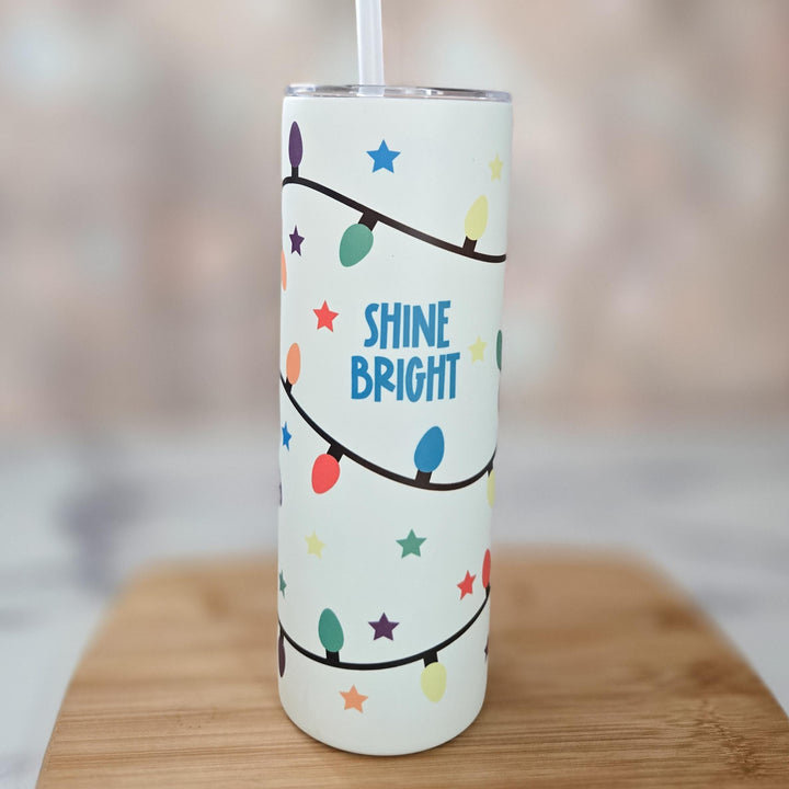 Mommy and Me Christmas Glow-in-the-Dark Tumbler Set, Shine Bright Matching Sippy Cup & Tumbler for Holiday Party, Little Kid and Big Kid Cup Salt and Sparkle