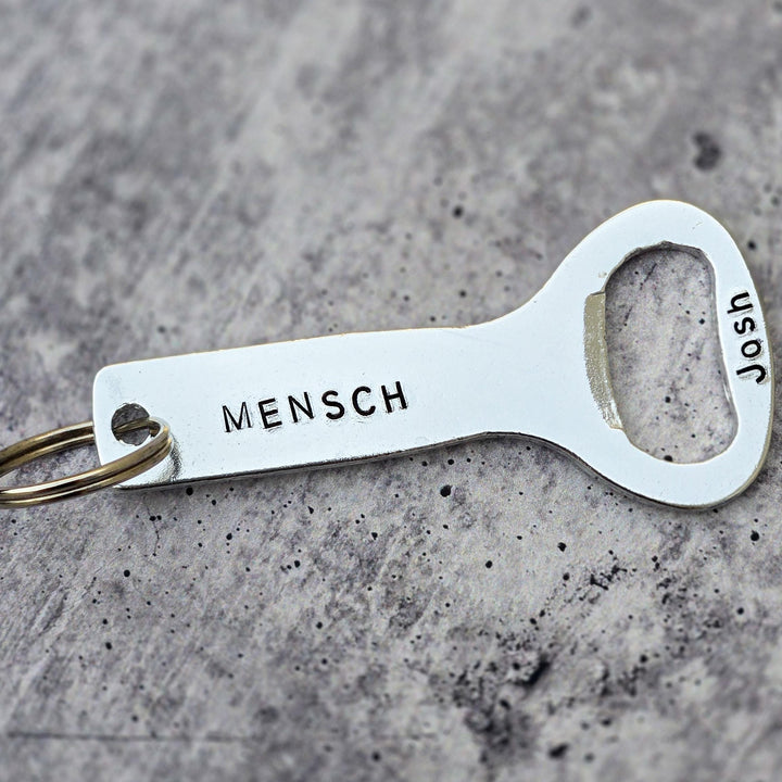 MENSCH Bottle Opener | Jewish Pride Gift for Him Salt and Sparkle