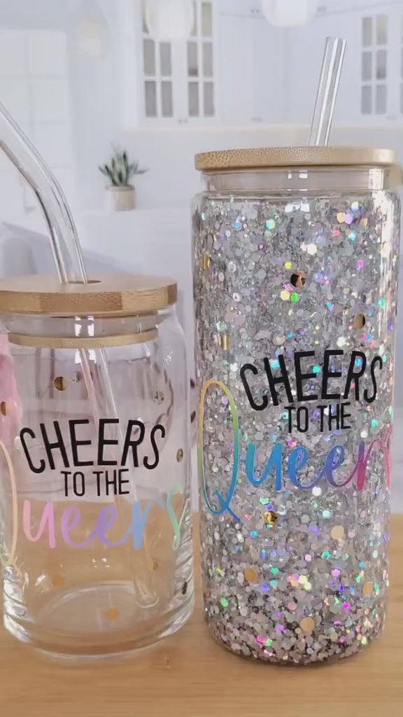 Cheers to the Queers Snowglobe Tumbler - PRIDE Parade Party Cup