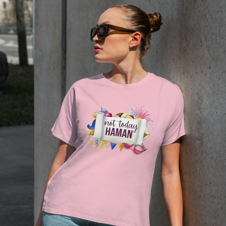 Not Today Haman Women's Relaxed T-Shirt for Purim-Rockaway Gypsea