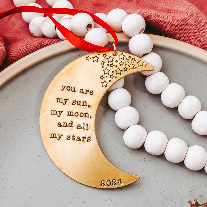 You are my sun, my moon and all my stars Christmas Ornament Salt and Sparkle