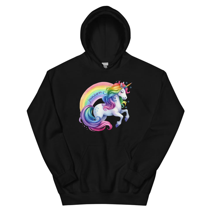 Jewnicorn Rainbow Unicorn Gender Neutral Hooded Sweatshirt Salt and Sparkle