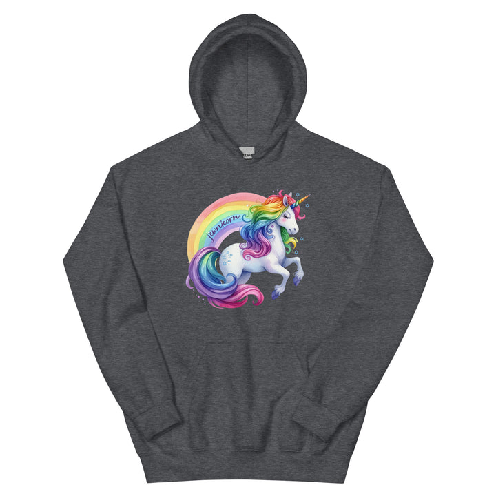 Jewnicorn Rainbow Unicorn Gender Neutral Hooded Sweatshirt Salt and Sparkle