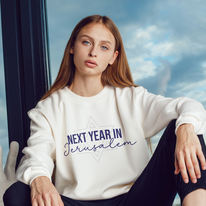 Next Year in Jerusalem Roundneck Sweatshirt Salt and Sparkle