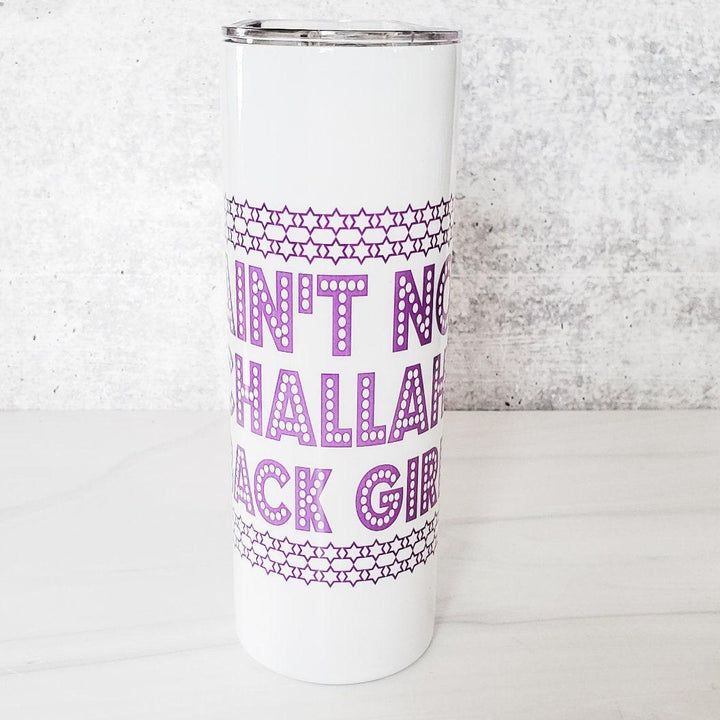 Ain't No Challah Back Girl Hanukkah Wine Tumbler Salt and Sparkle