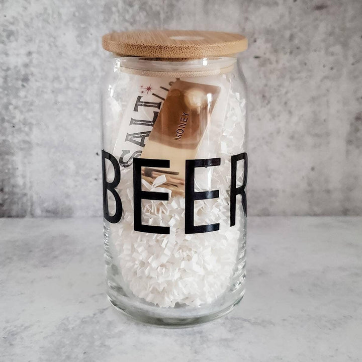 BEER MONEY Glass and Money Clip Gift Salt and Sparkle