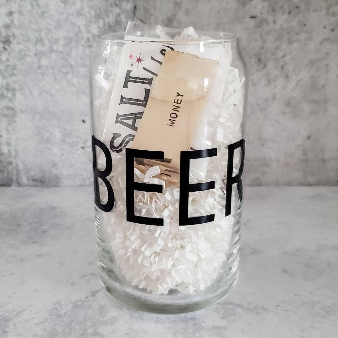 BEER MONEY Glass and Money Clip Gift Salt and Sparkle