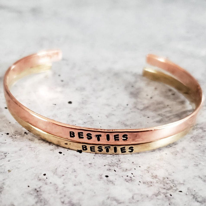 BESTIES Skinny Cuff Bracelet Salt and Sparkle