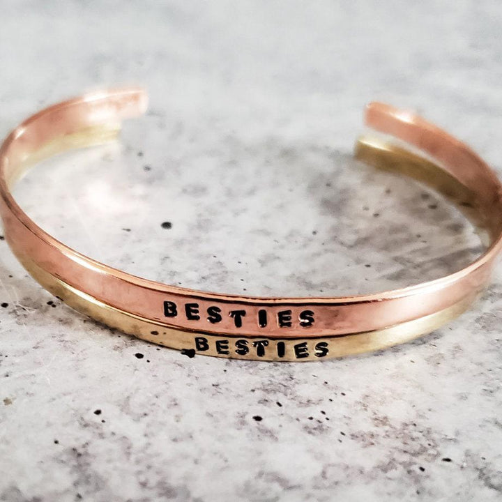 BESTIES Skinny Cuff Bracelet Salt and Sparkle