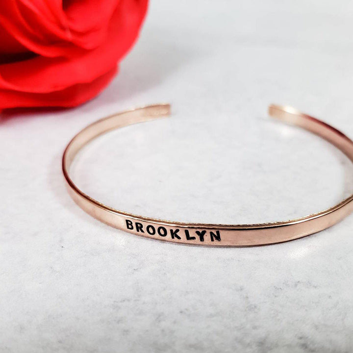 BROOKLYN Skinny Cuff Bracelet Salt and Sparkle