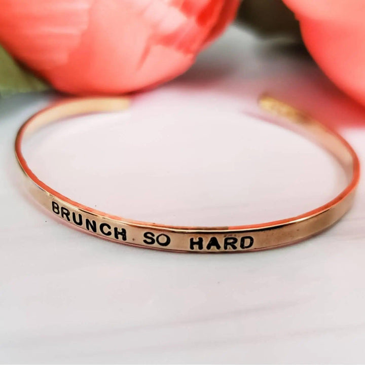 BRUNCH SO HARD Skinny Cuff Bracelet Salt and Sparkle