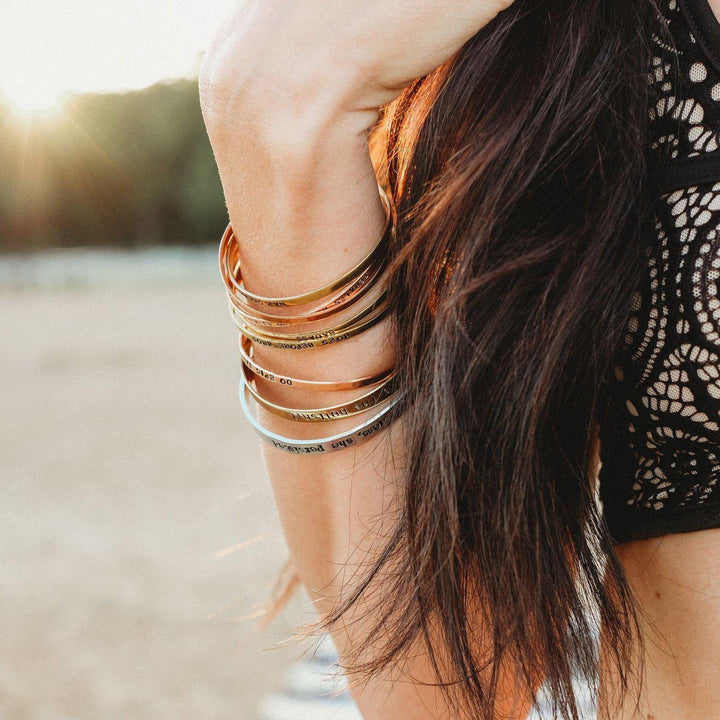 BRUNCH SO HARD Skinny Cuff Bracelet Salt and Sparkle