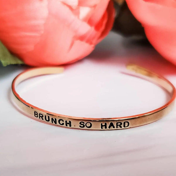 BRUNCH SO HARD Skinny Cuff Bracelet Salt and Sparkle