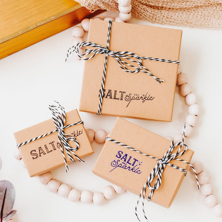 Block Letter Initial Necklace Salt and Sparkle