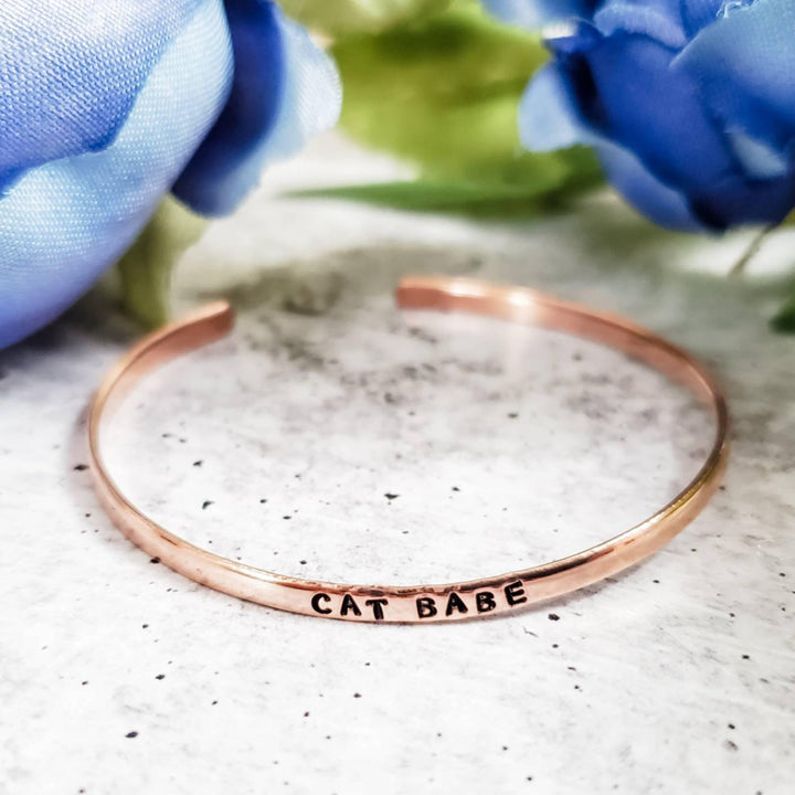 CAT BABE Skinny Cuff Bracelet Salt and Sparkle