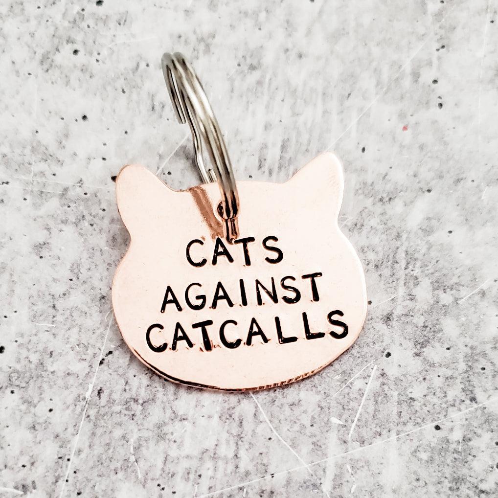 CATS AGAINST CATCALLS Copper Cat Keychain Salt and Sparkle