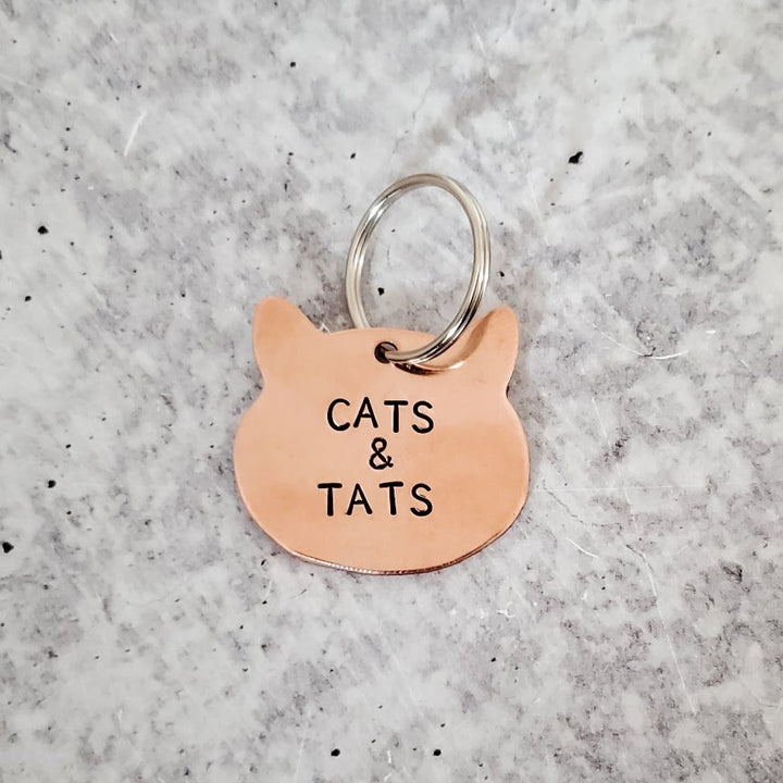 CATS & TATS - BECAUSE CATS Copper Cat Keychain Salt and Sparkle