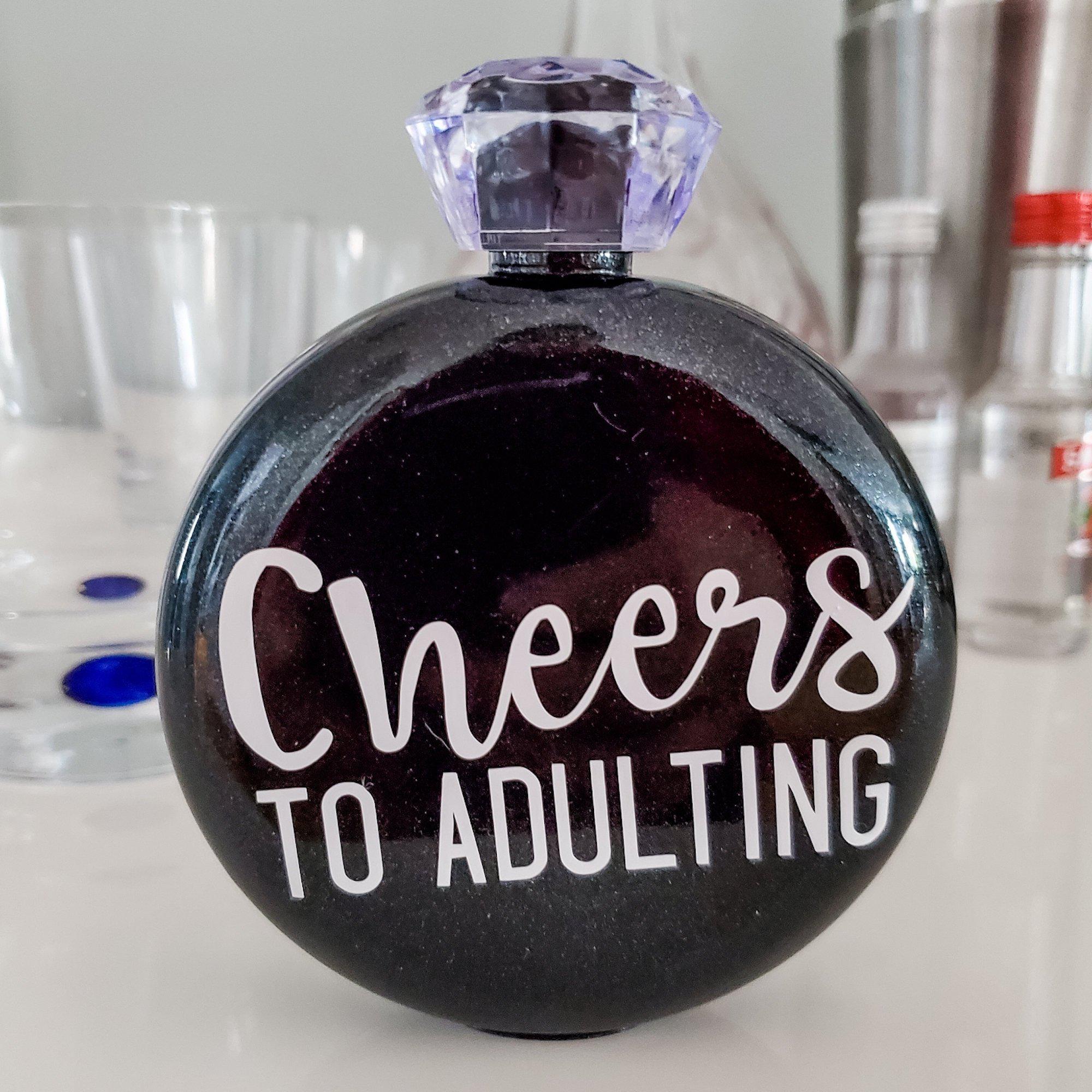 CHEERS TO ADULTING Jewel Flask Salt and Sparkle