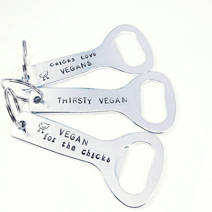 CHICKS DIG VEGANS Beer Bottle Opener Salt and Sparkle