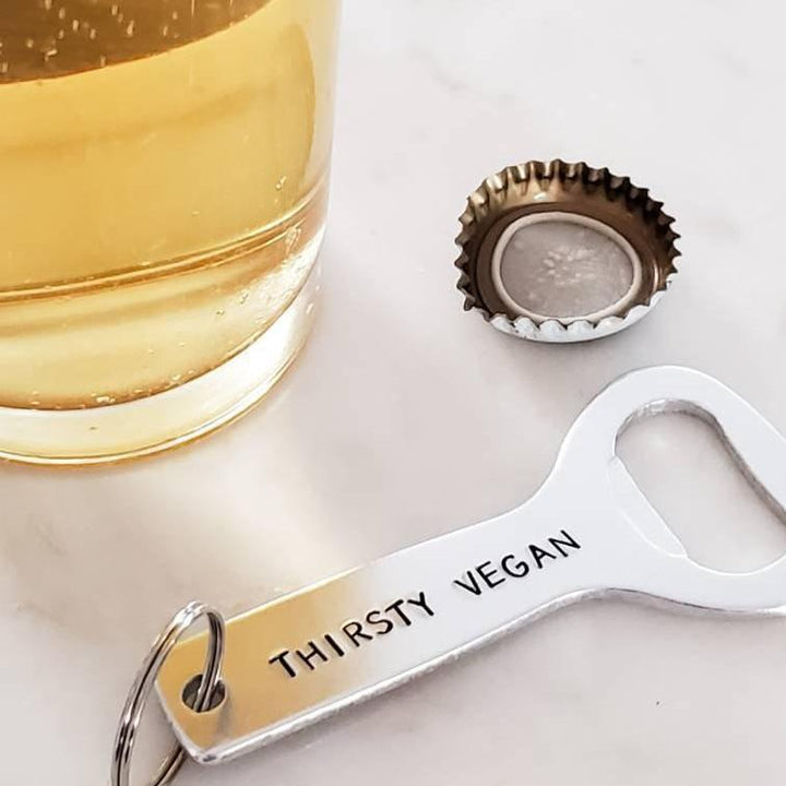 CHICKS DIG VEGANS Beer Bottle Opener Salt and Sparkle