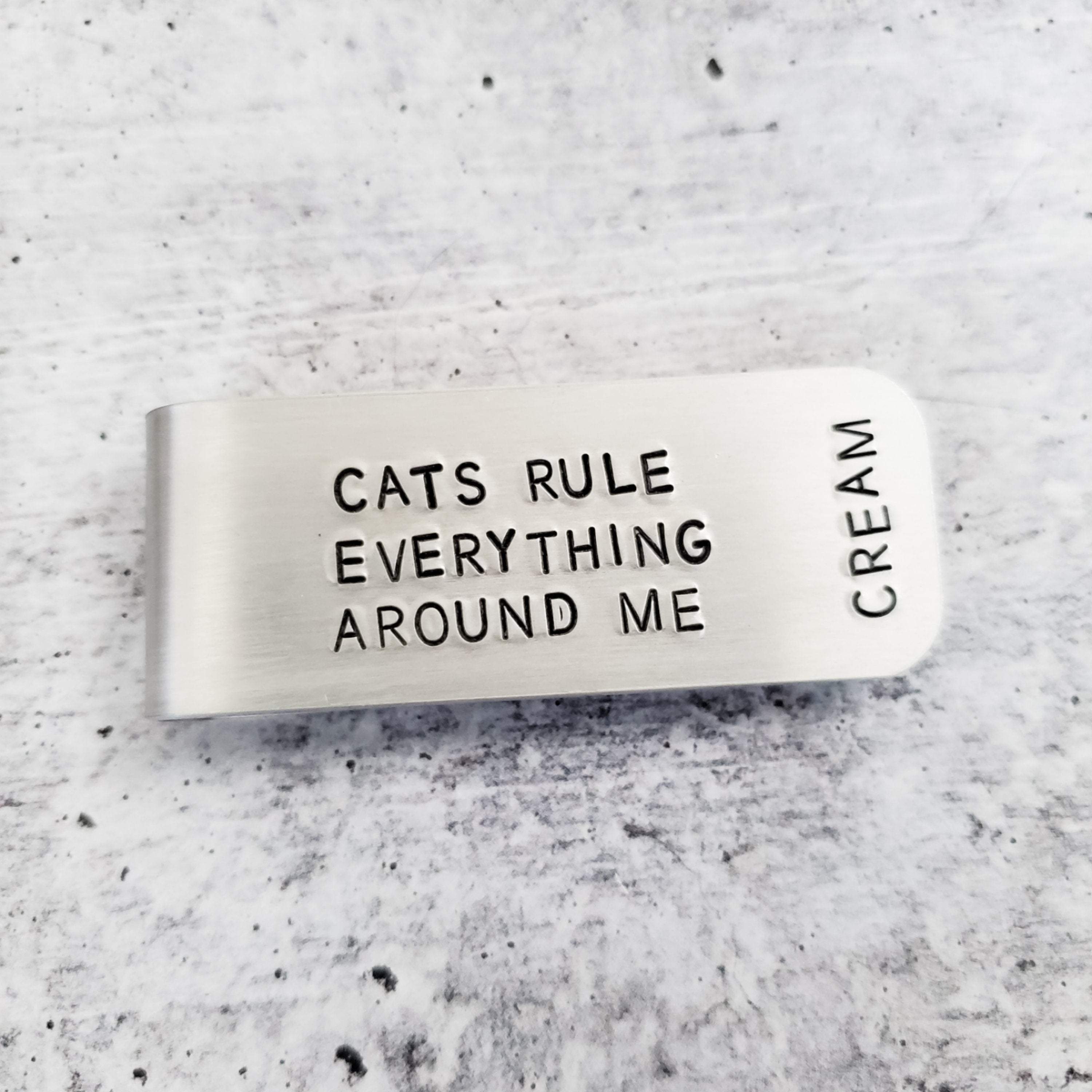 CREAM - CATS RULE EVERYTHING AROUND ME Money Clip Salt and Sparkle