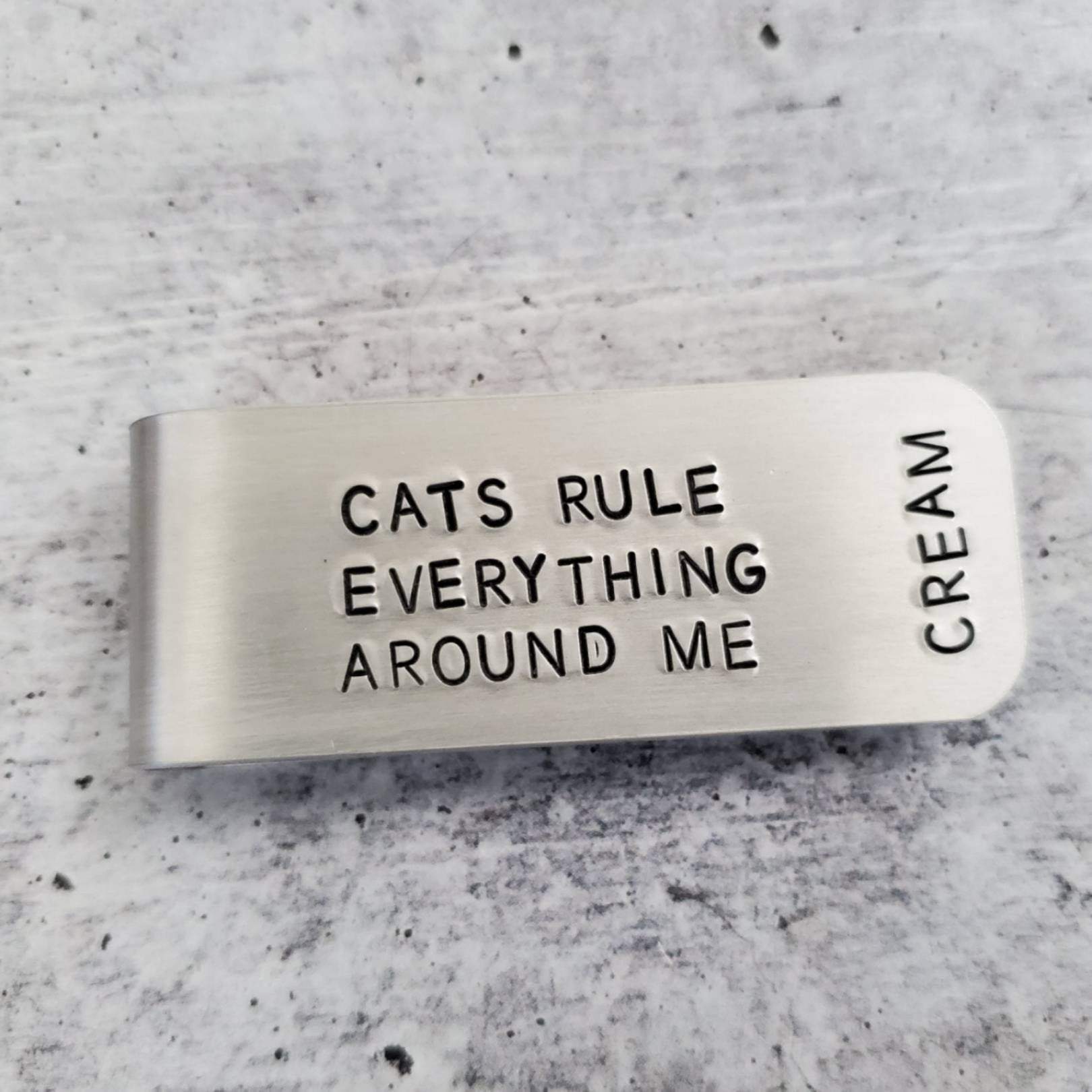 CREAM - CATS RULE EVERYTHING AROUND ME Money Clip Salt and Sparkle