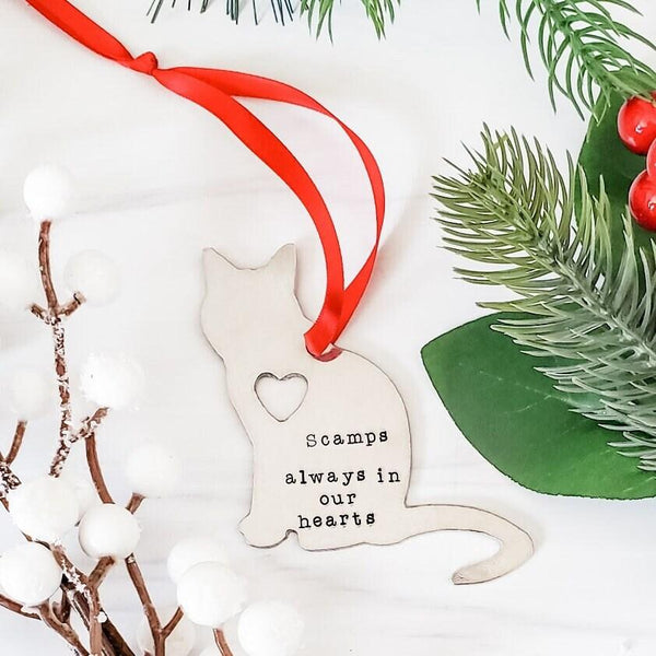 Cat Memorial Christmas Ornament Salt and Sparkle