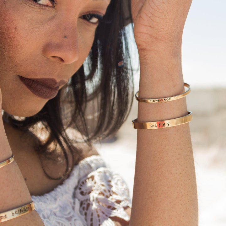 Celestial Moon Phases Tapered Stacking Bracelet Salt and Sparkle