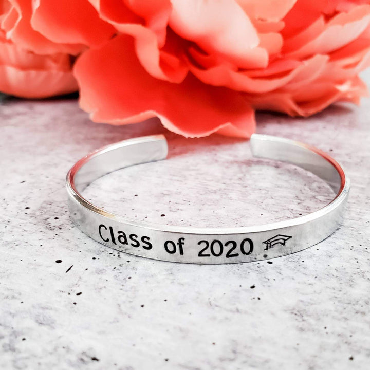 Class of 2022 Graduation Cuff Bracelet Salt and Sparkle