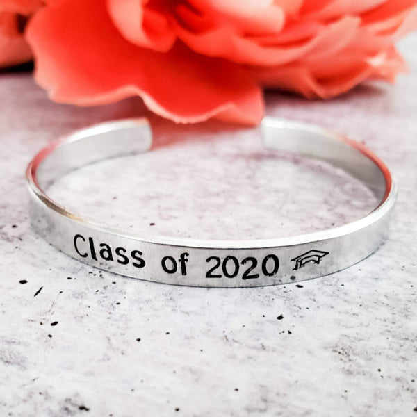 Class of 2022 Graduation Cuff Bracelet Salt and Sparkle