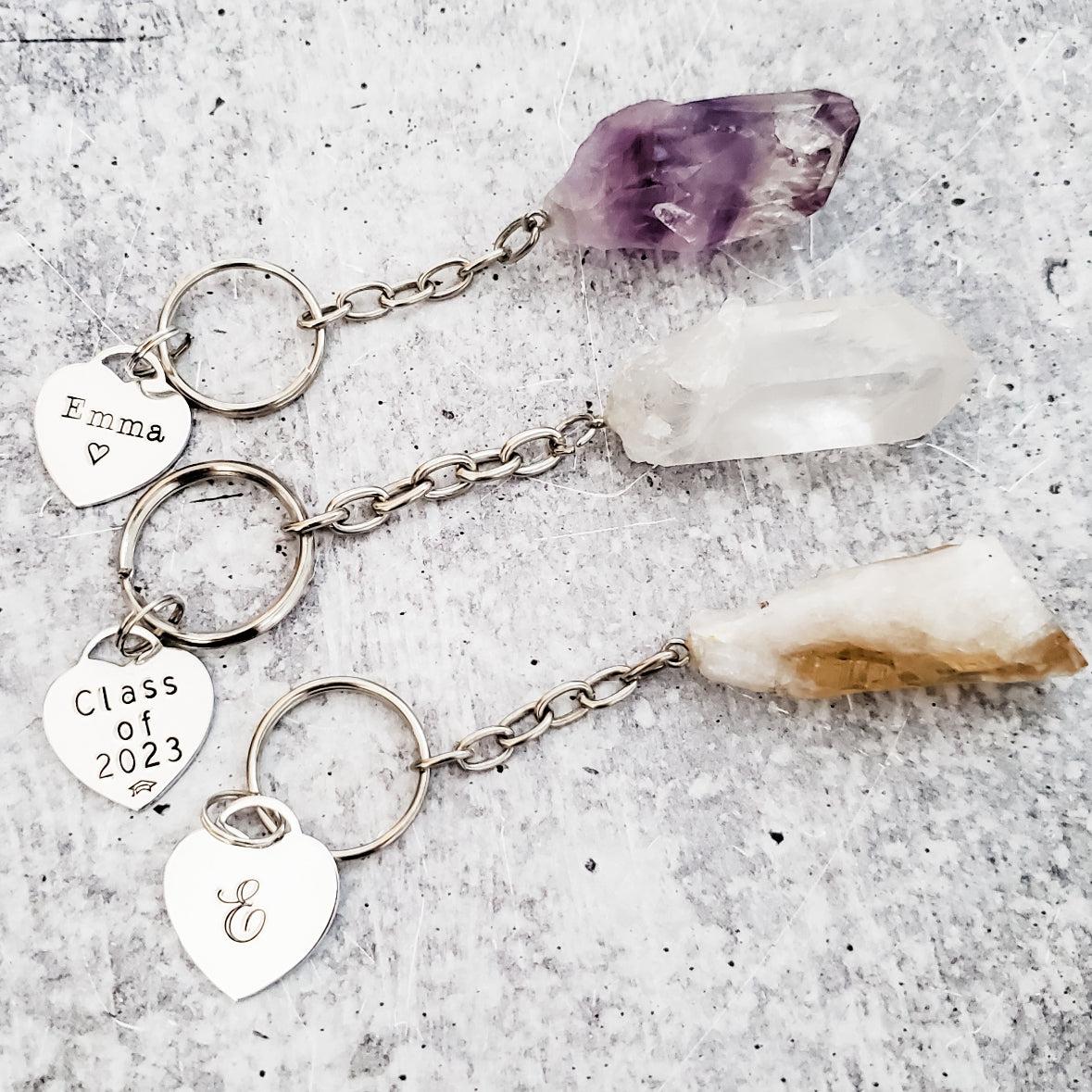 Class of 2023 Personalized Crystal Keychain Salt and Sparkle