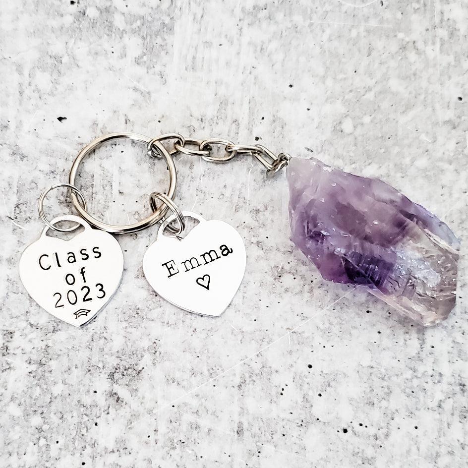 Class of 2023 Personalized Crystal Keychain Salt and Sparkle
